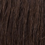 Farbton Dark Chocolate Mix der Ellen Wille Vivi Mono Part Perücke, intensives Braun mit feinen Strähnchen für realistische Haarstruktur.