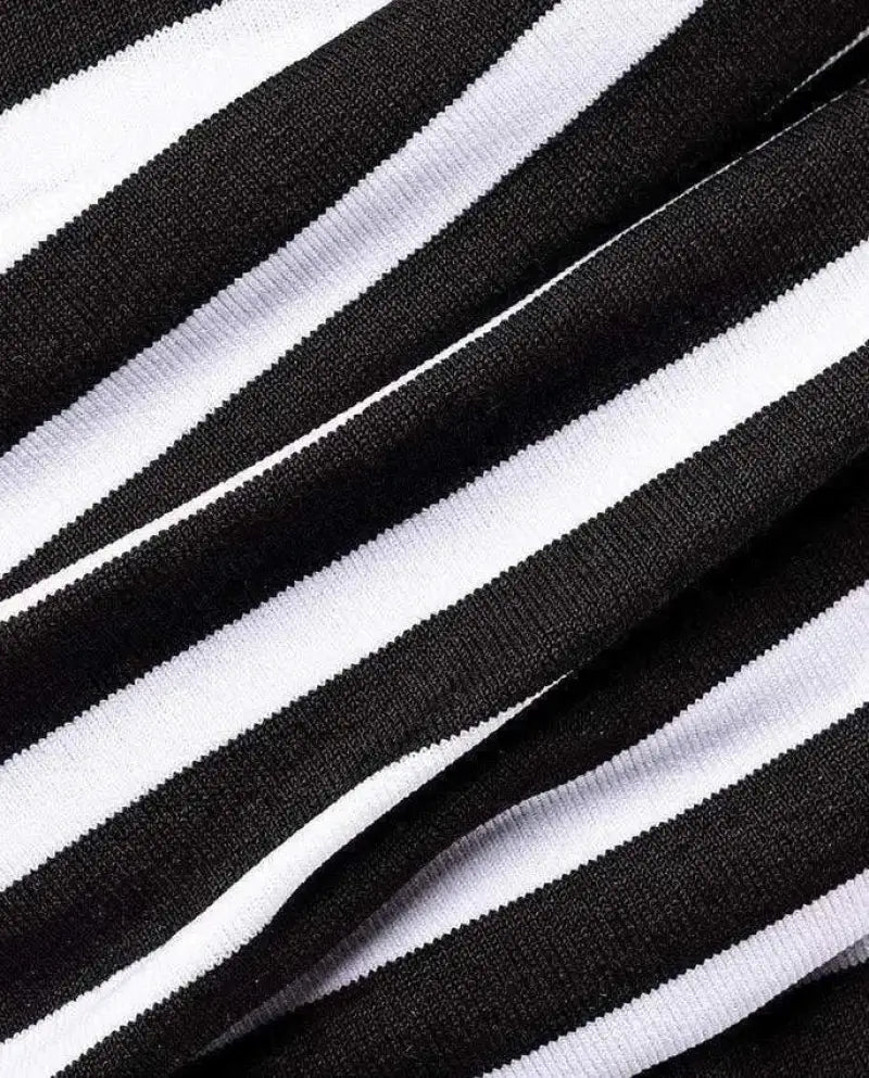 Ellen Wille Tuch mit schwarz-weiß gestreiftem Goga Turban Design - black white striped Kopfbedeckung Mützen &