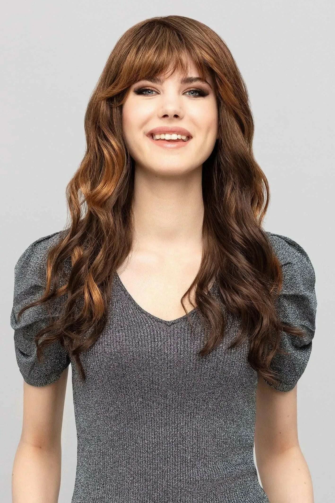 MEIFAN Synthetische Falsche Pony Clip-In Pony Verlängerung Natürliche Orntlich Gefälschte Fringe Topper Haarteil Unsichtbare Verschluss Haarteile