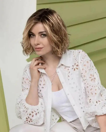 Ellen Wille Nola Eyelet Lace Shirt und Jacke in Weiß - Perücken Kunsthaarperücken Jetzt einkaufen Kaufen 224,99 €