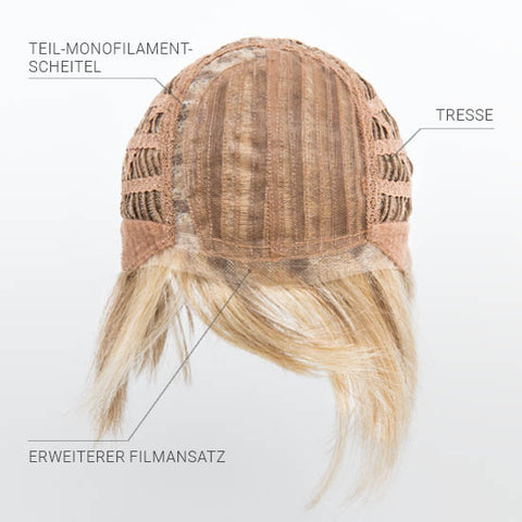 Blonde Ellen Wille Beach Mono mit natürlicher Optik und Monofilament-Kappenkonstruktion.