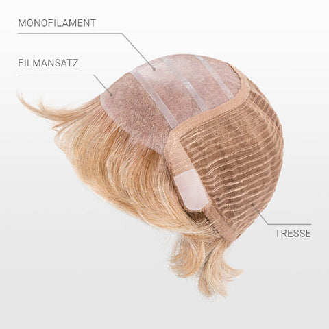 Blonde Ellen Wille Ginger Mono Perücke mit Monofilament-Top und Innenmesh.